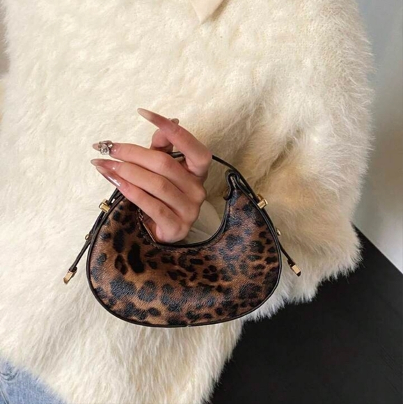 Mini Cute Leopard Print Shoulder Bag For Women, Fashionable & High-Quality Half - Picture 2 of 6